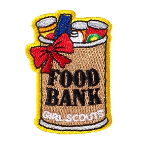 1$ Girl Scout Guide FOOD BANK FUN PATCH Community Service Soup Kitchen Pantry